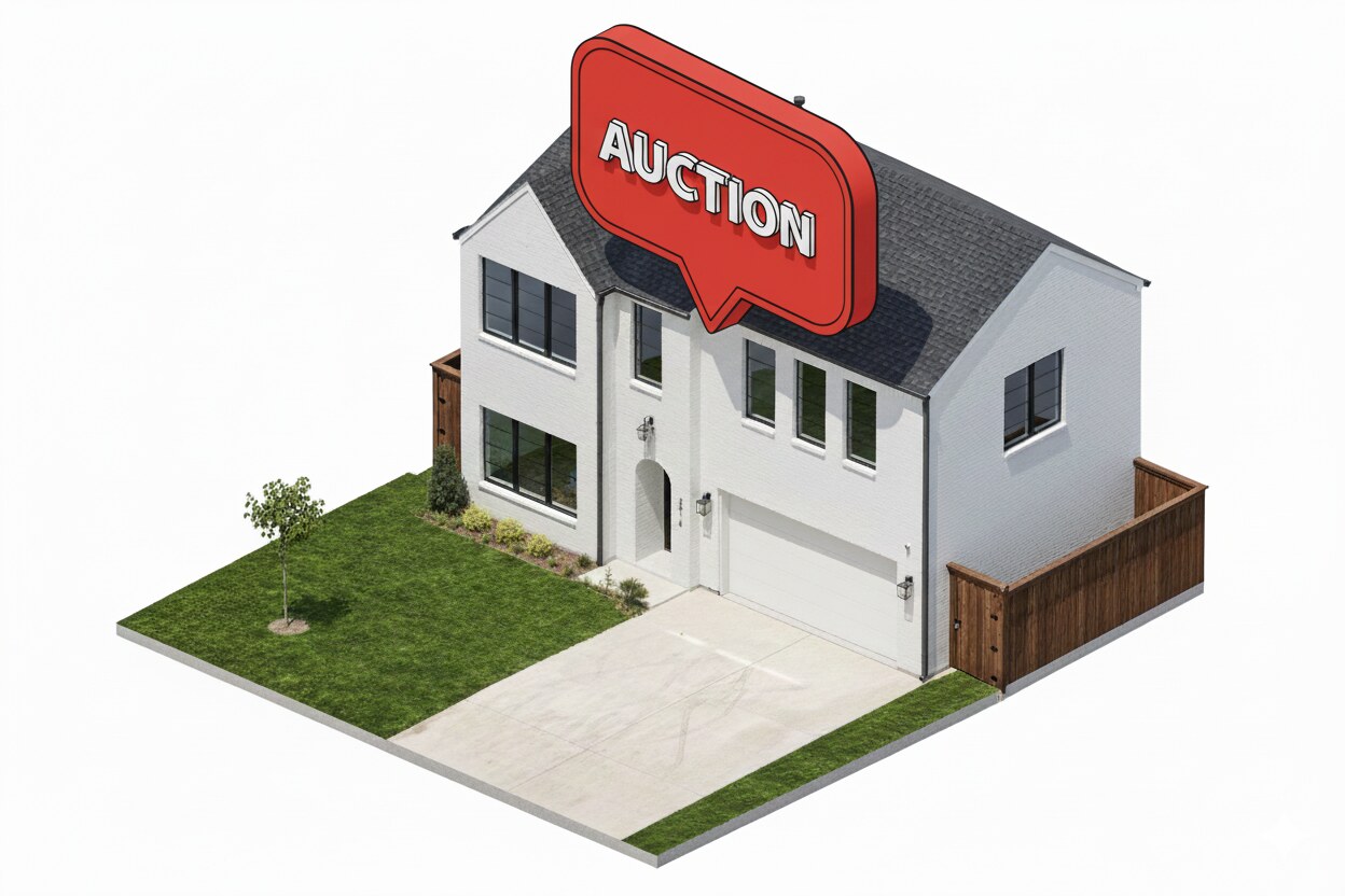 Auctioneer holding a gavel