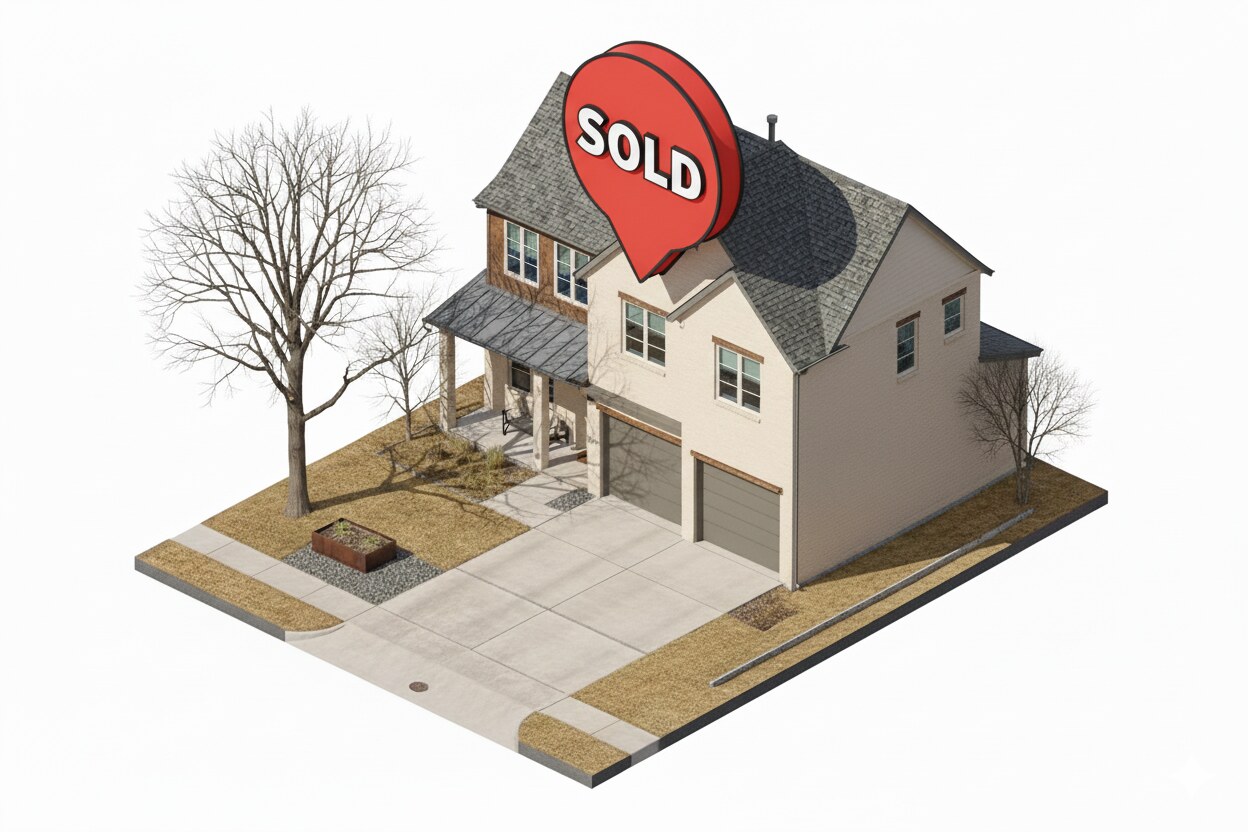 Sold sign in front of a home